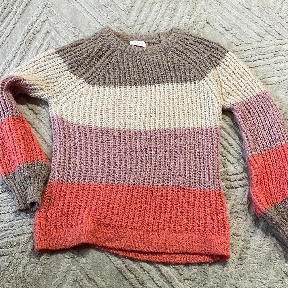 Pink Lily Multicolor Striped Women's Sweater size small, never worn